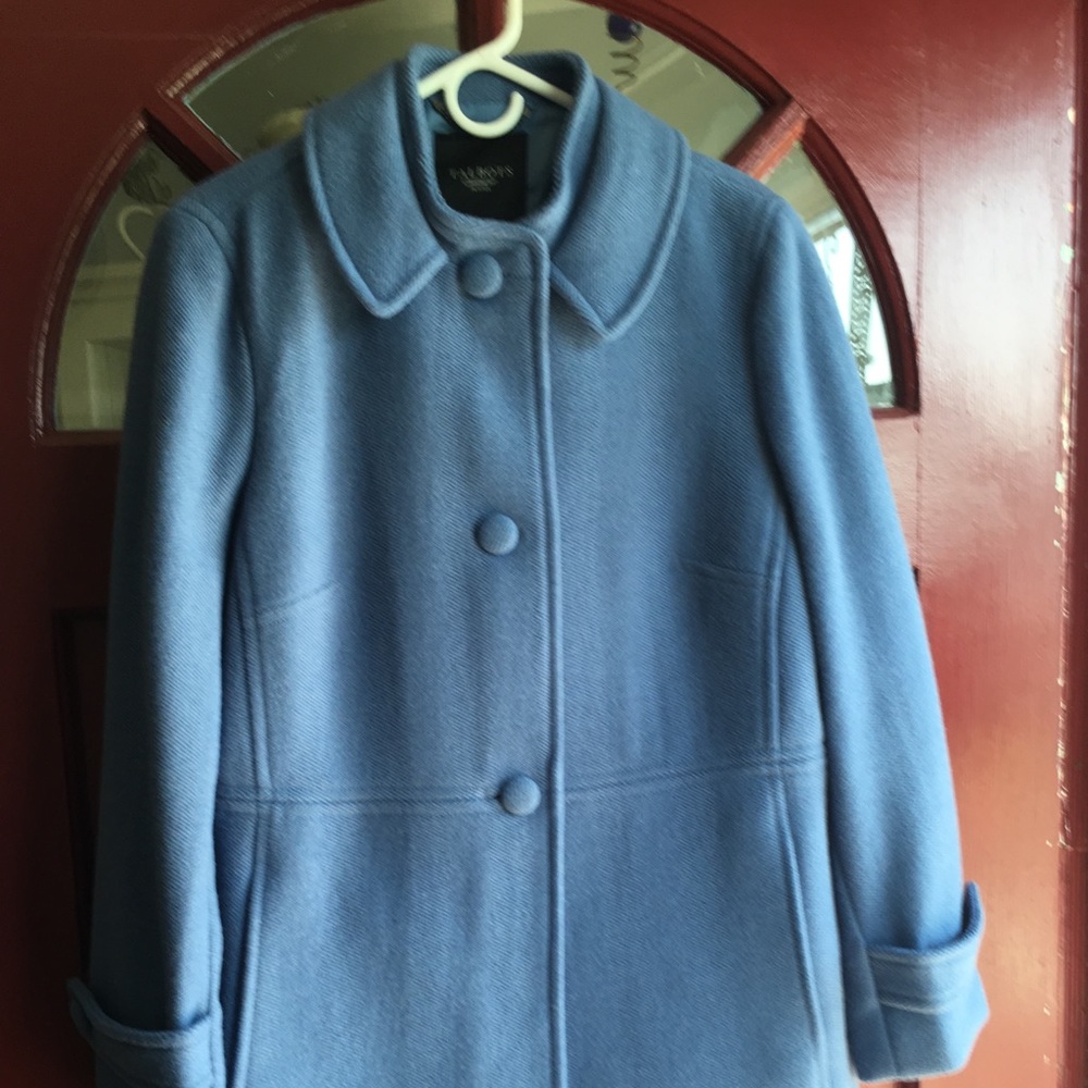 Talbots Winter Coat ~ Wool Robins Egg Blue 14/16